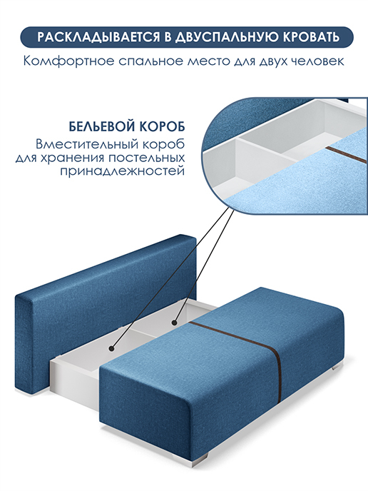 | Диван-кровать Сити (Независимый пружинный блок)